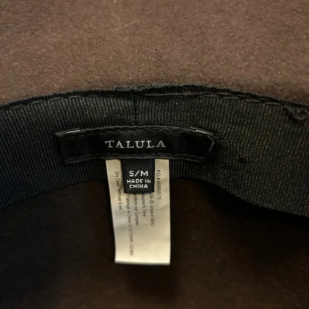 Aritzia Talula 'The Baylis' 100% Wool Floppy Brim Hat - Espresso - US S/M - Picture 4 of 5